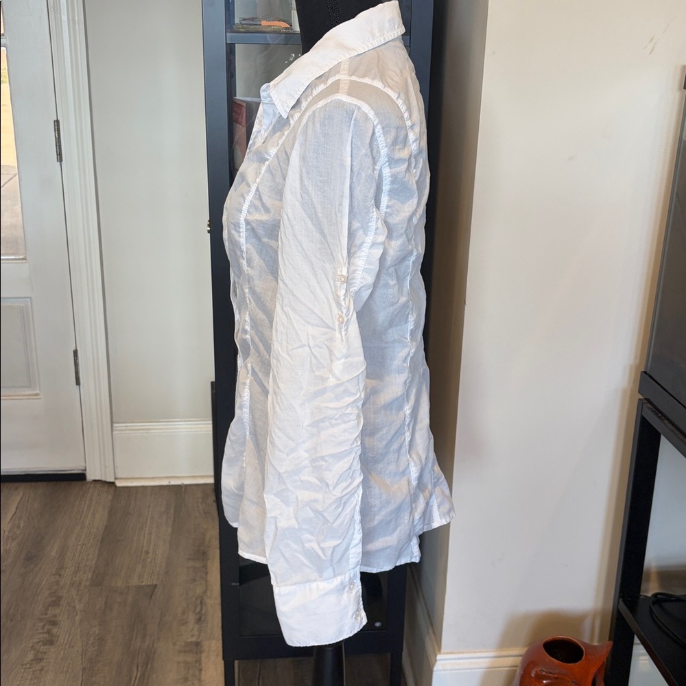 Women's Express White Button-Up Shirt - Picture 5 of 5